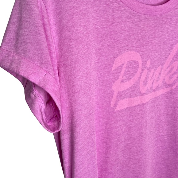 VS PINK Short Sleeve Tee Shirt Purple Pink Logo Front Small NWT - Picture 3 of 4